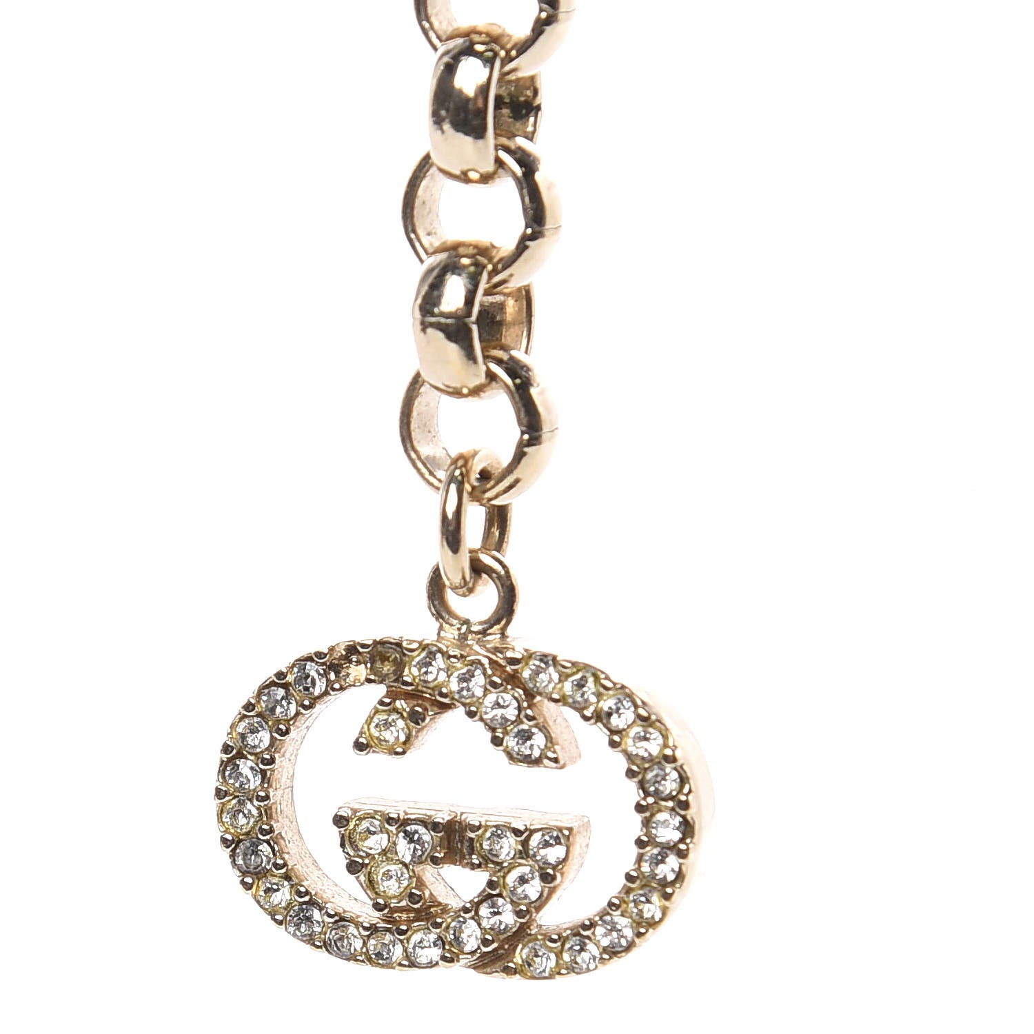 Gucci Crystal Pearl GG Necklace Silver Gold 4 of 5