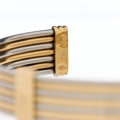 Cartier 18K Yellow Gold Stainless Steel Wire Cuff Bracelet 4 of 4