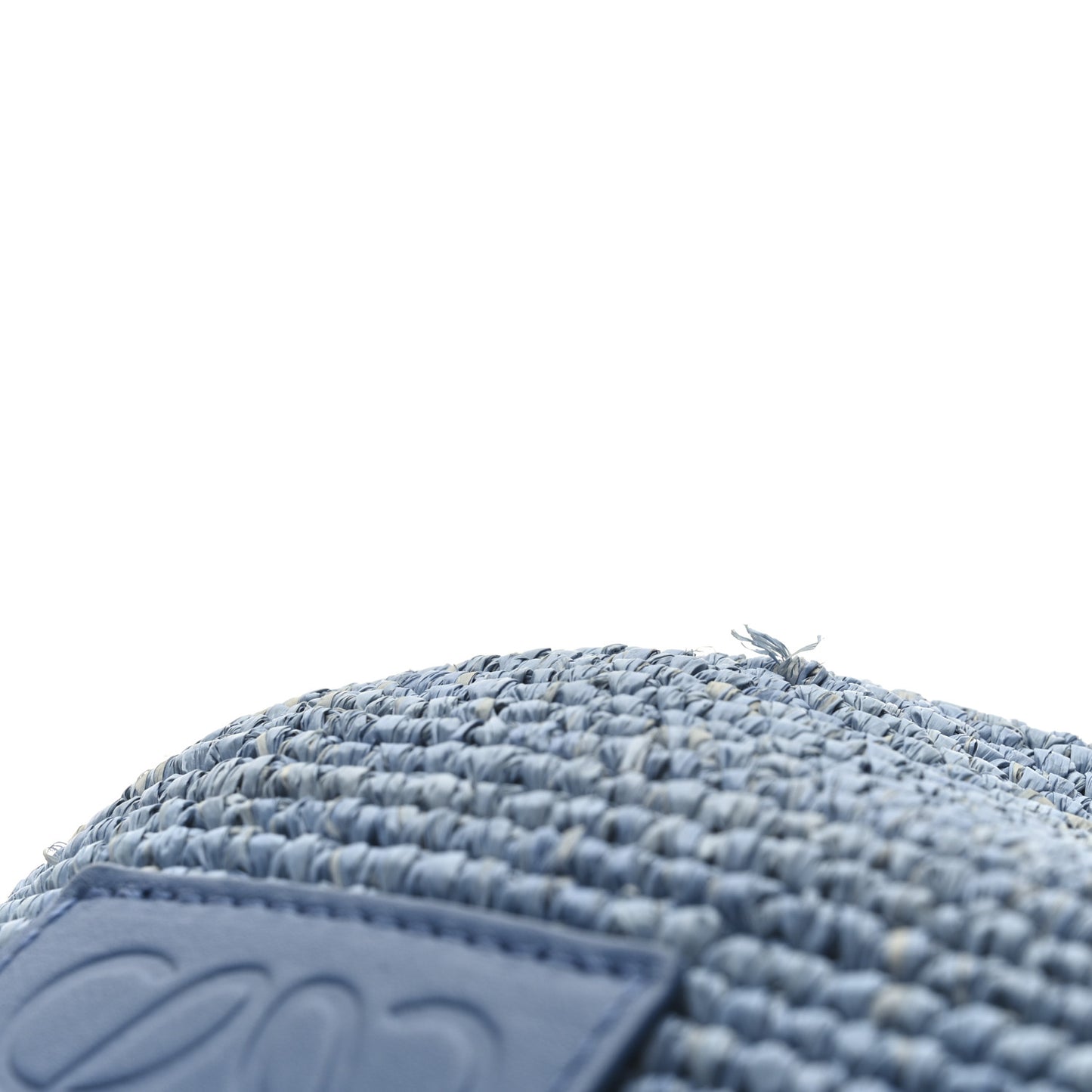 Raffia Mini Slit Tote Bag Blue