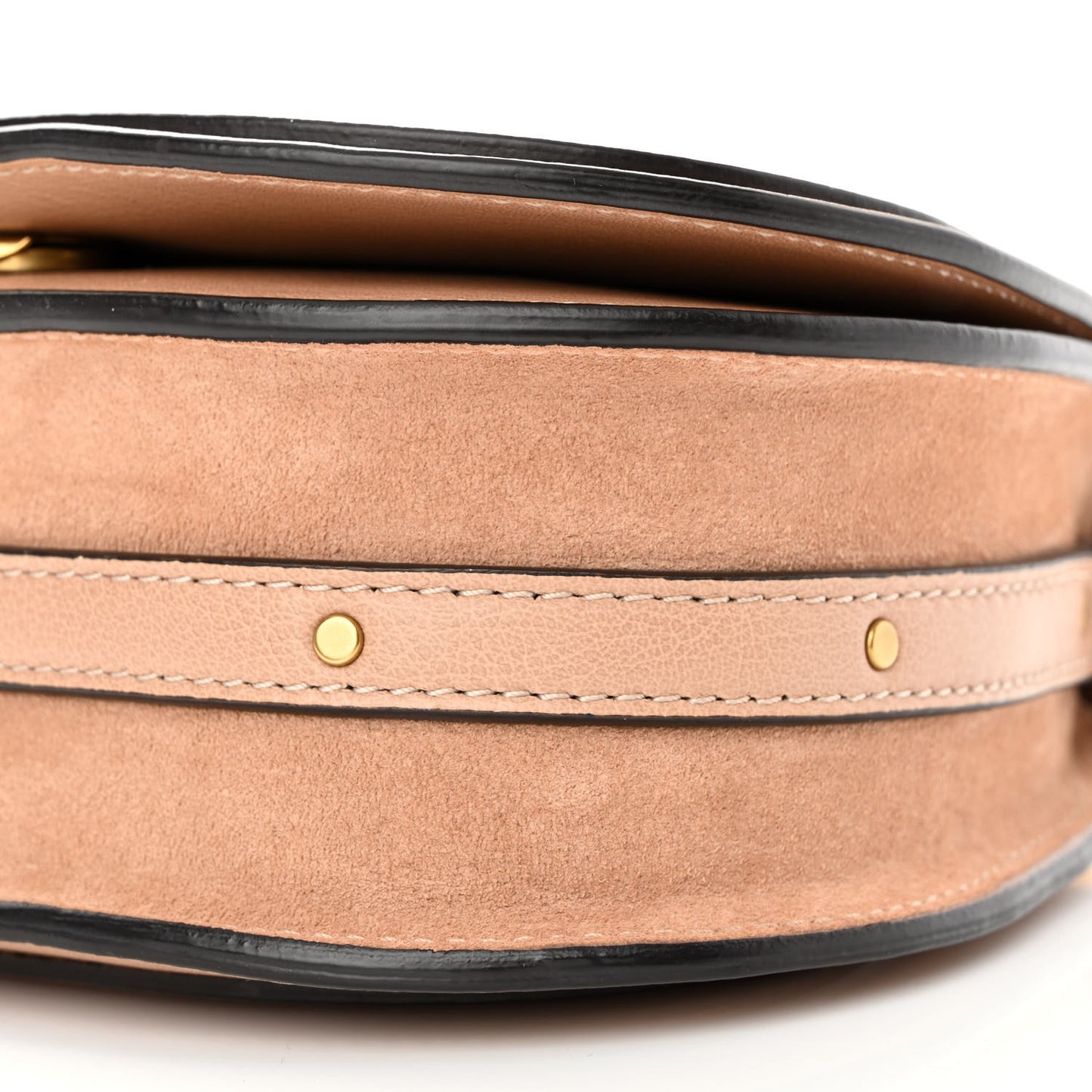 Calfskin Suede Small Nile Bracelet Bag Biscotti Beige