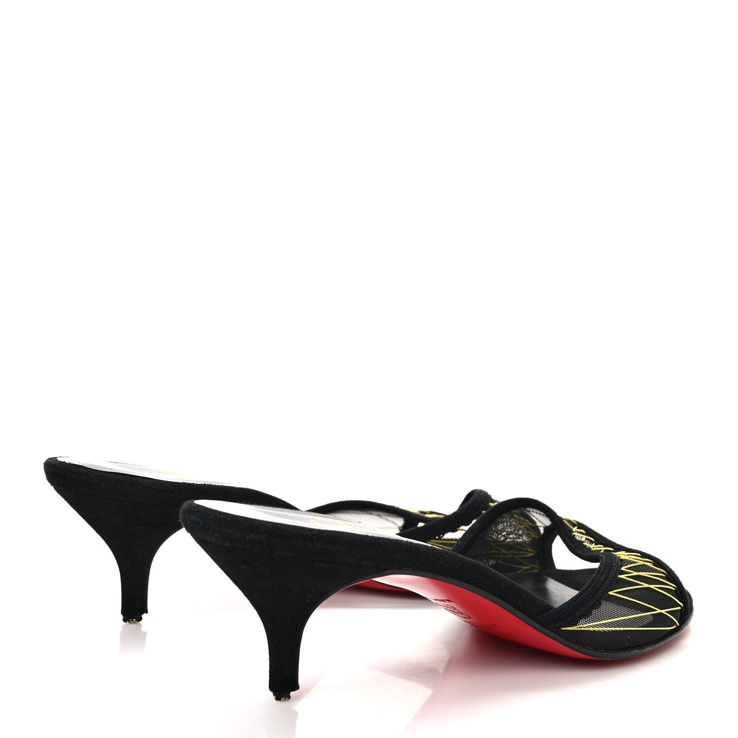 Suede Mesh 50 Sandals 37 Black