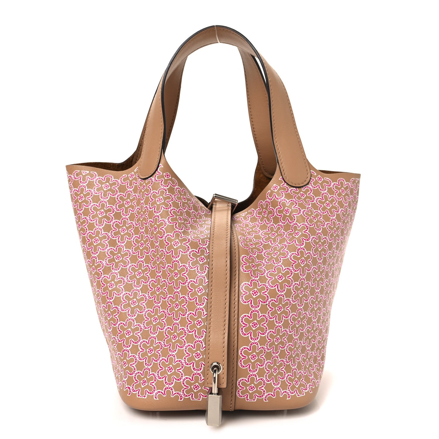 Hermes Swift Lucky Daisy Picotin Lock 18 PM Chai Rose White 1 of 13