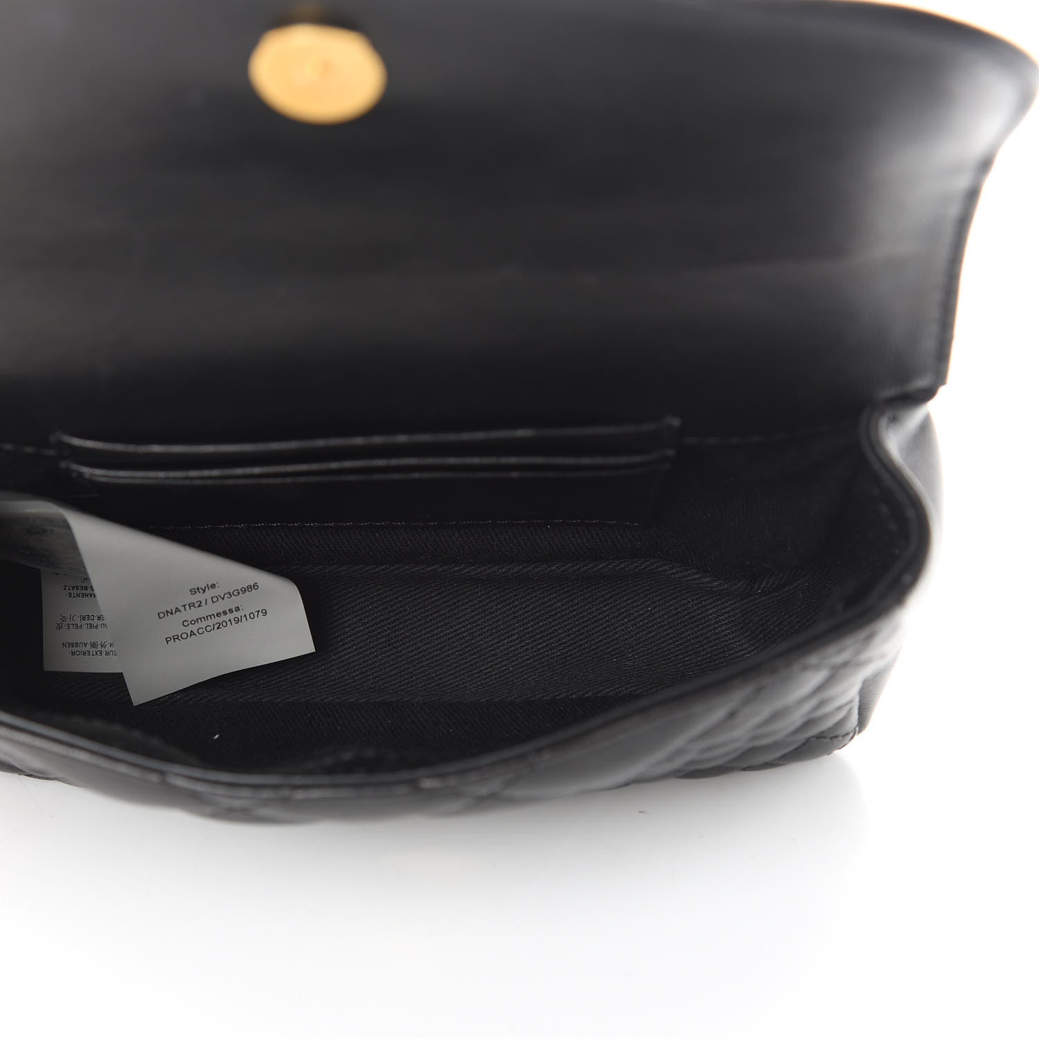 Versace Nappa Barocco Quilted Vanitas Medea Belt Bag Black 5 of 13