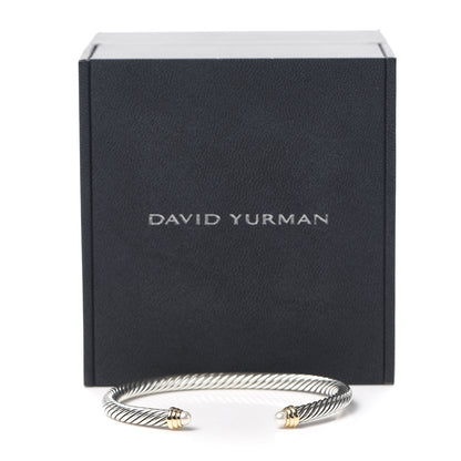 David Yurman Sterling Silver 14K Yellow Gold Pearl 5mm Cable Classics Petite Color Bracelet 5 of 5