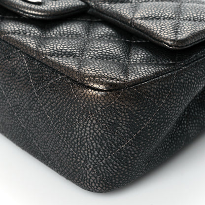 Chanel Metallic Caviar Quilted Mini Rectangular Flap Dark Grey 9 of 10
