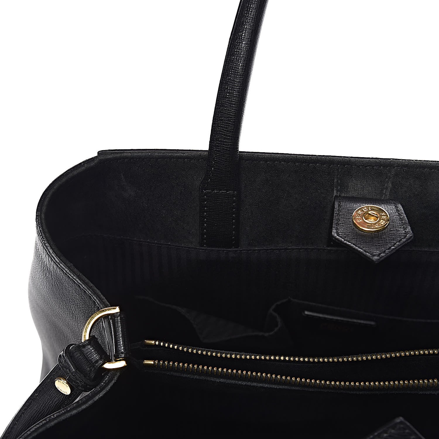 Fendi Vitello Elite Regular 2Jours Tote Black 8 of 15
