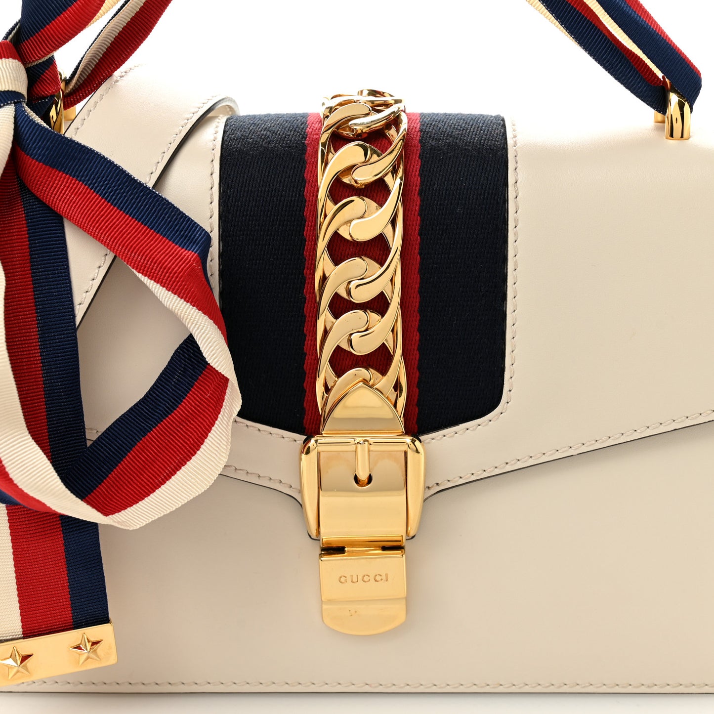 Calfskin Small Sylvie Shoulder Bag Off White