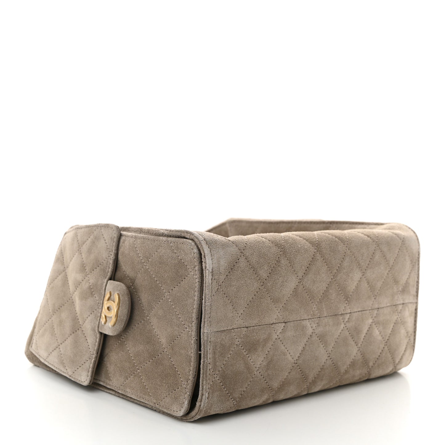 Suede Quilted Small Chanel 25 Handbag Dark Grey