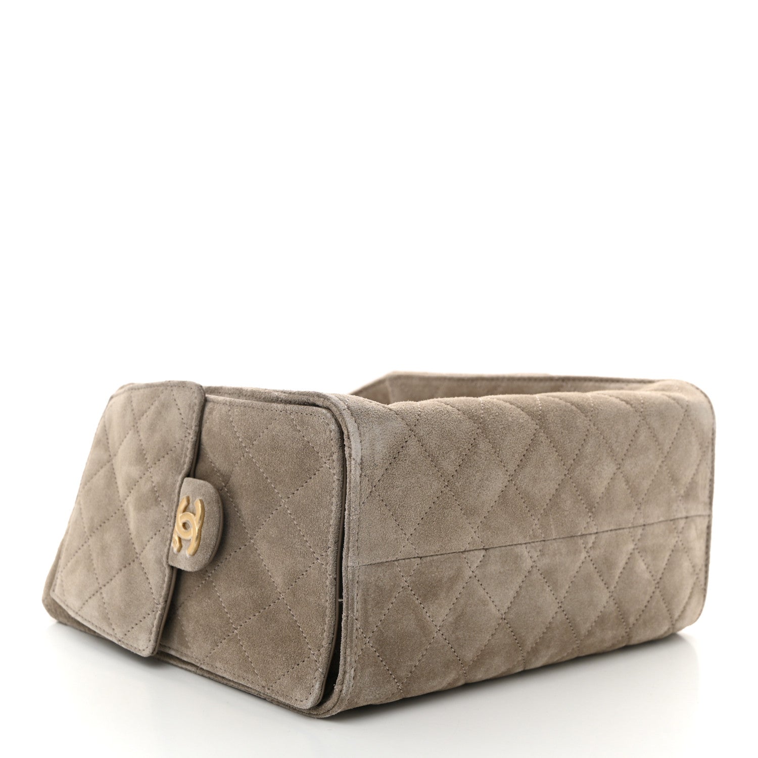 Chanel Suede Quilted Small Chanel 25 Handbag Dark Grey 4 of 10