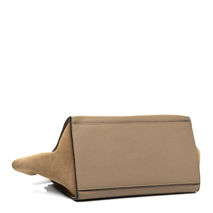 Celine Drummed Calfskin Suede Small Trapeze Dune 5 of 9