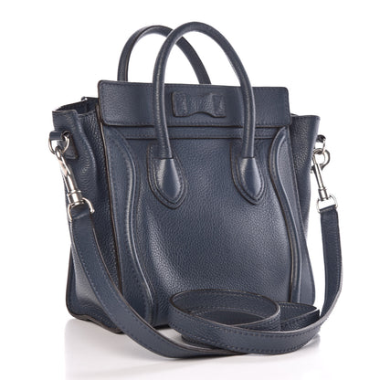 Celine Drummed Calfskin Nano Luggage Orage 3 of 9