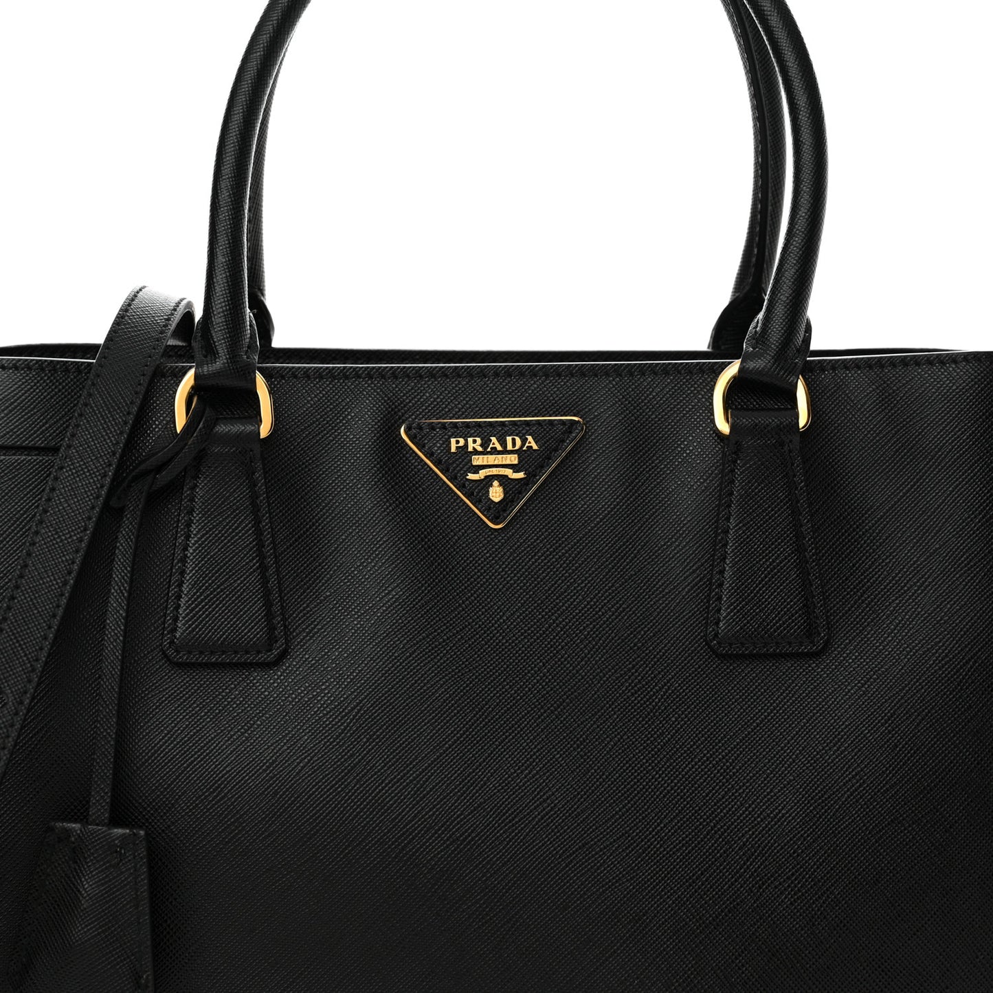 Saffiano Lux Medium Tote Black