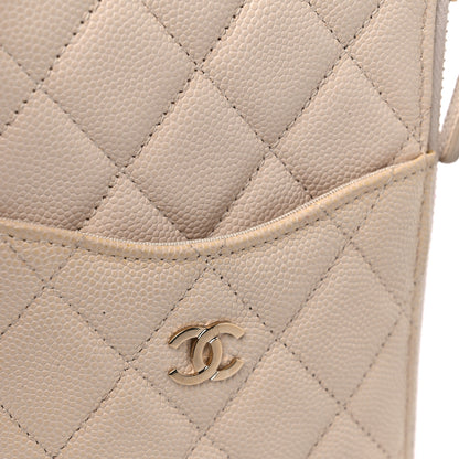Chanel Caviar Quilted Classic iPhone Pouch Light Beige 12 of 14