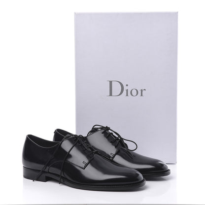 Christian Dior Polished Calfskin Derby Shoe 35.5 Black 9 of 9