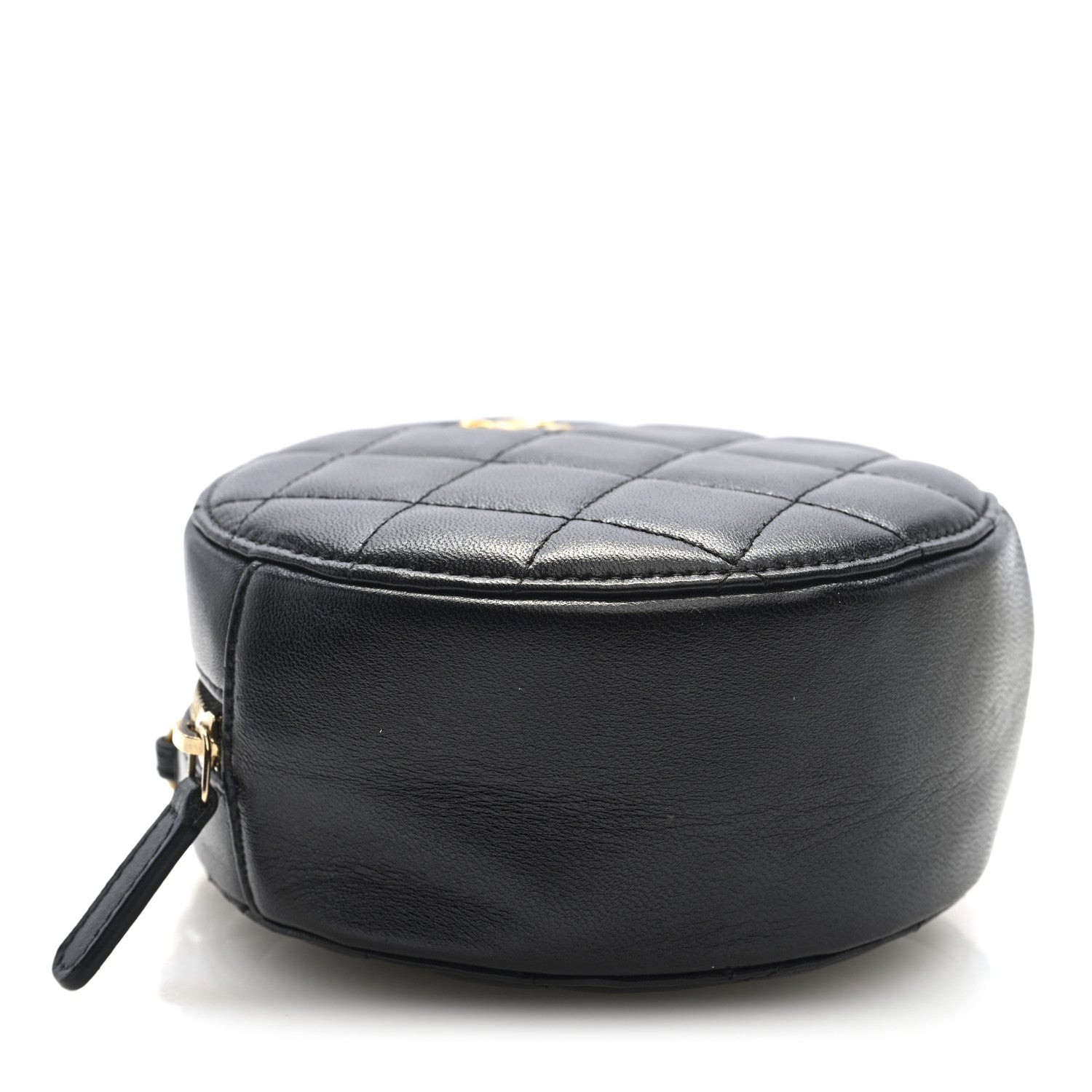 Chanel Lambskin Quilted Round Pearl Crush Clutch With Chain Black 4 of 10