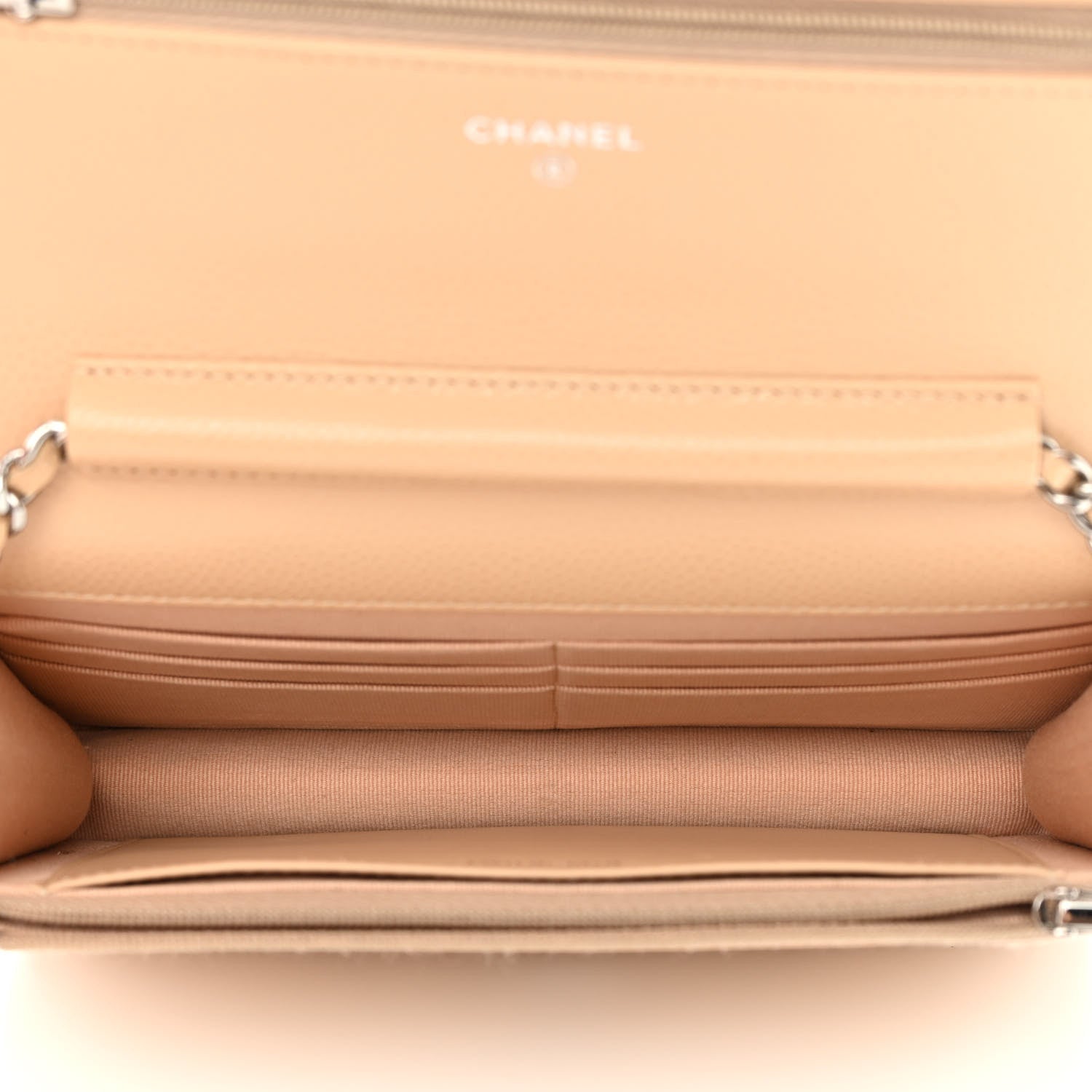 Chanel Caviar Quilted Wallet On Chain WOC Beige 5 of 13
