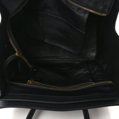 Celine Twill Smooth Calfskin Houndstooth Mini Luggage Dune Black 5 of 12