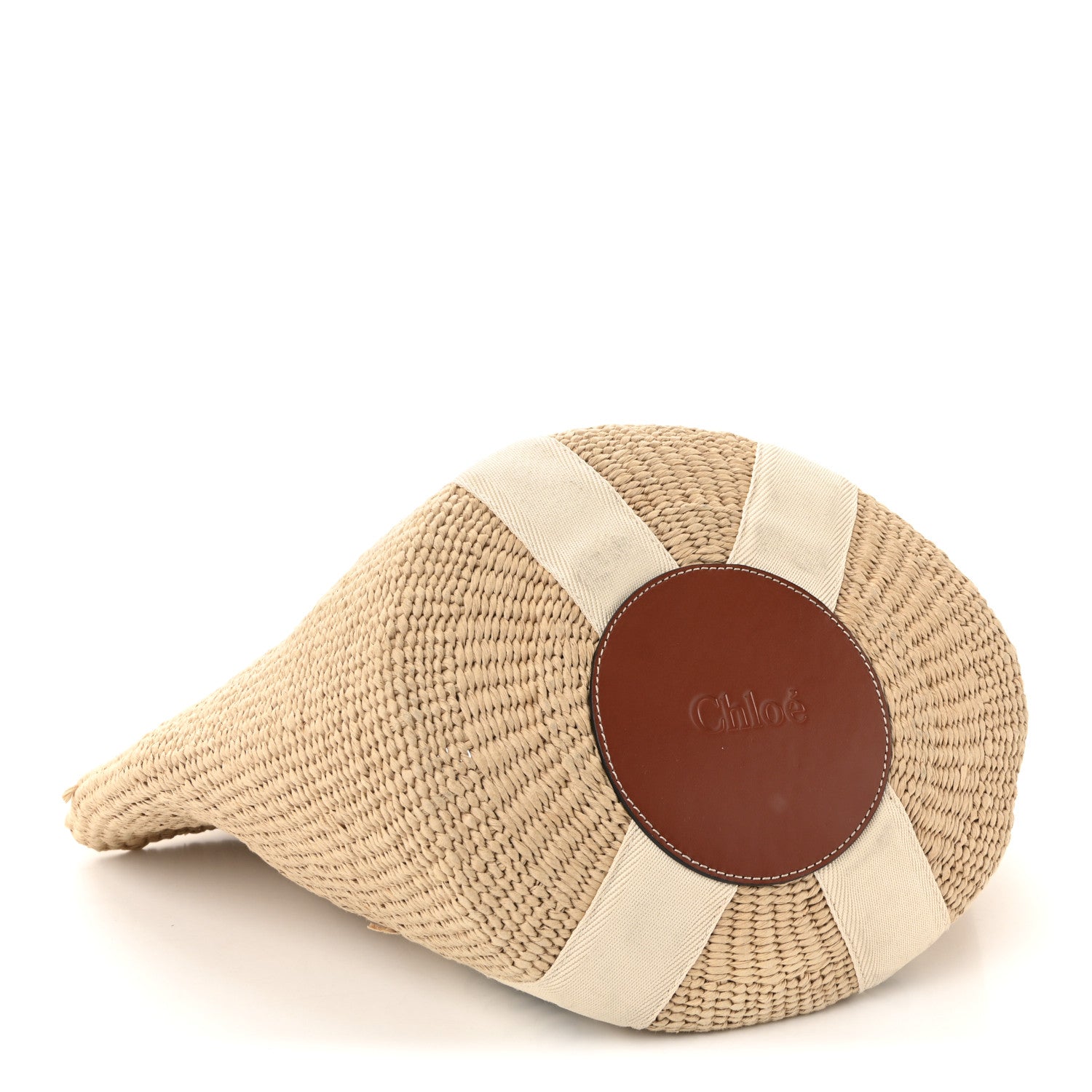 Chloe Raffia Large Woody Tote White 4 of 9