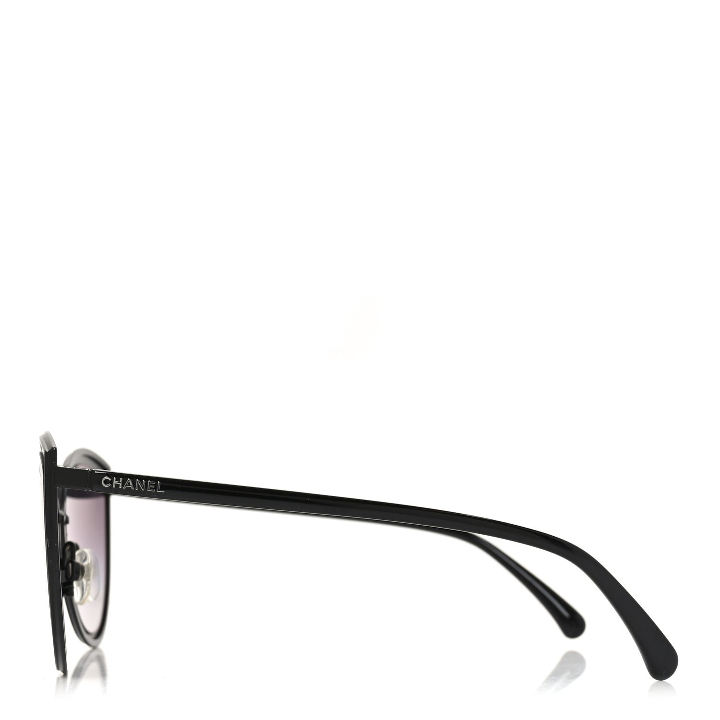 Metal Cat Eye Sunglasses 4222 Black
