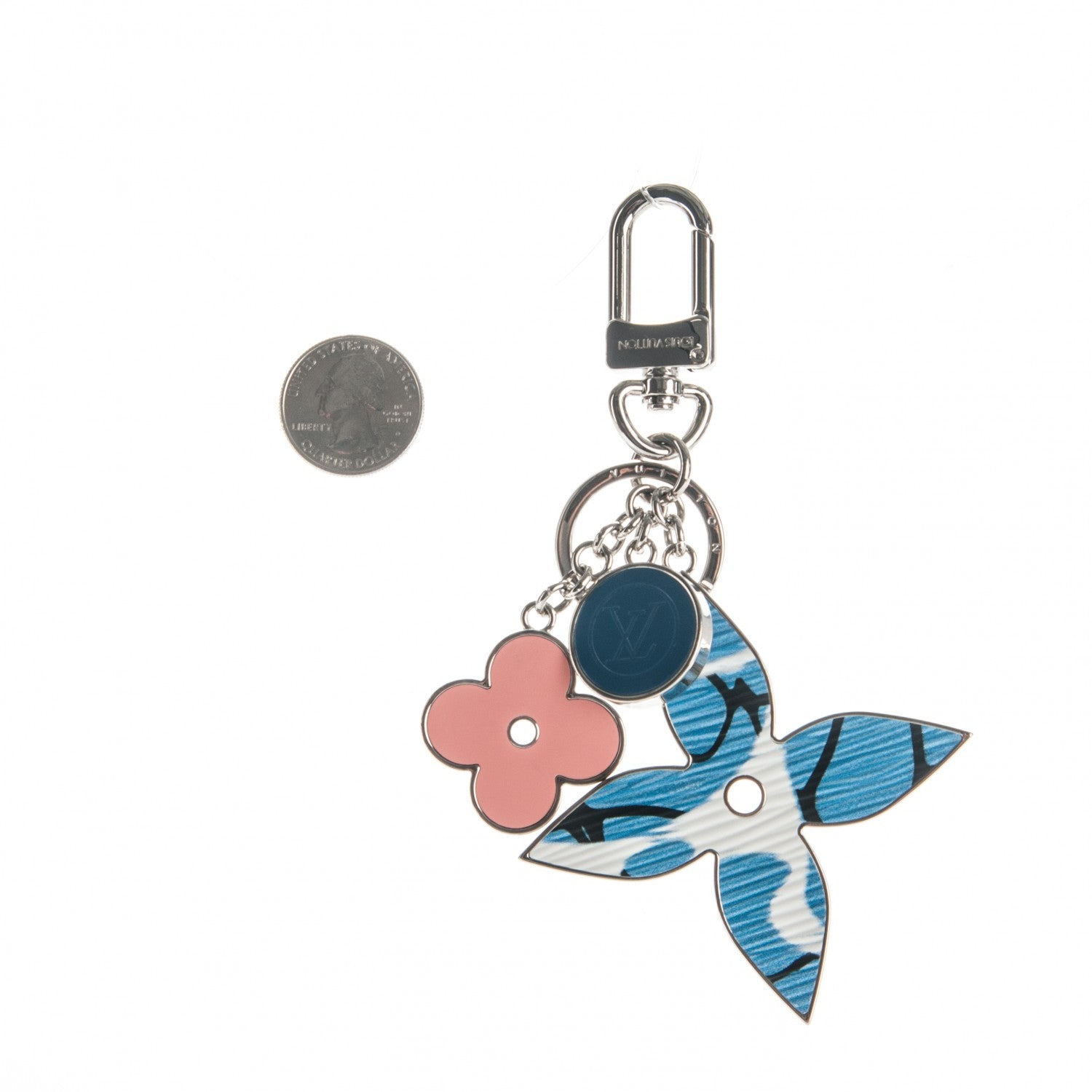 Louis Vuitton Fleur d Epi Bag Charm Aqua 2 of 4