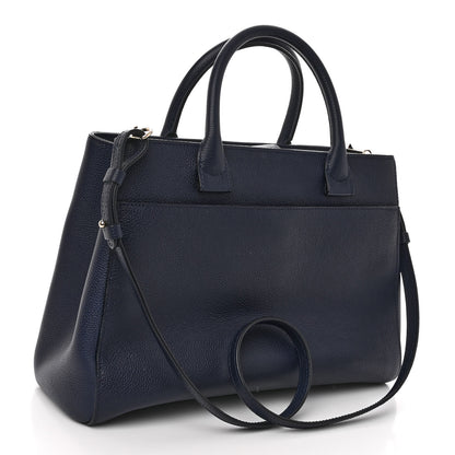 Chanel Grained Calfskin Small Neo Executive Shopper Tote Dark Blue 3 of 10