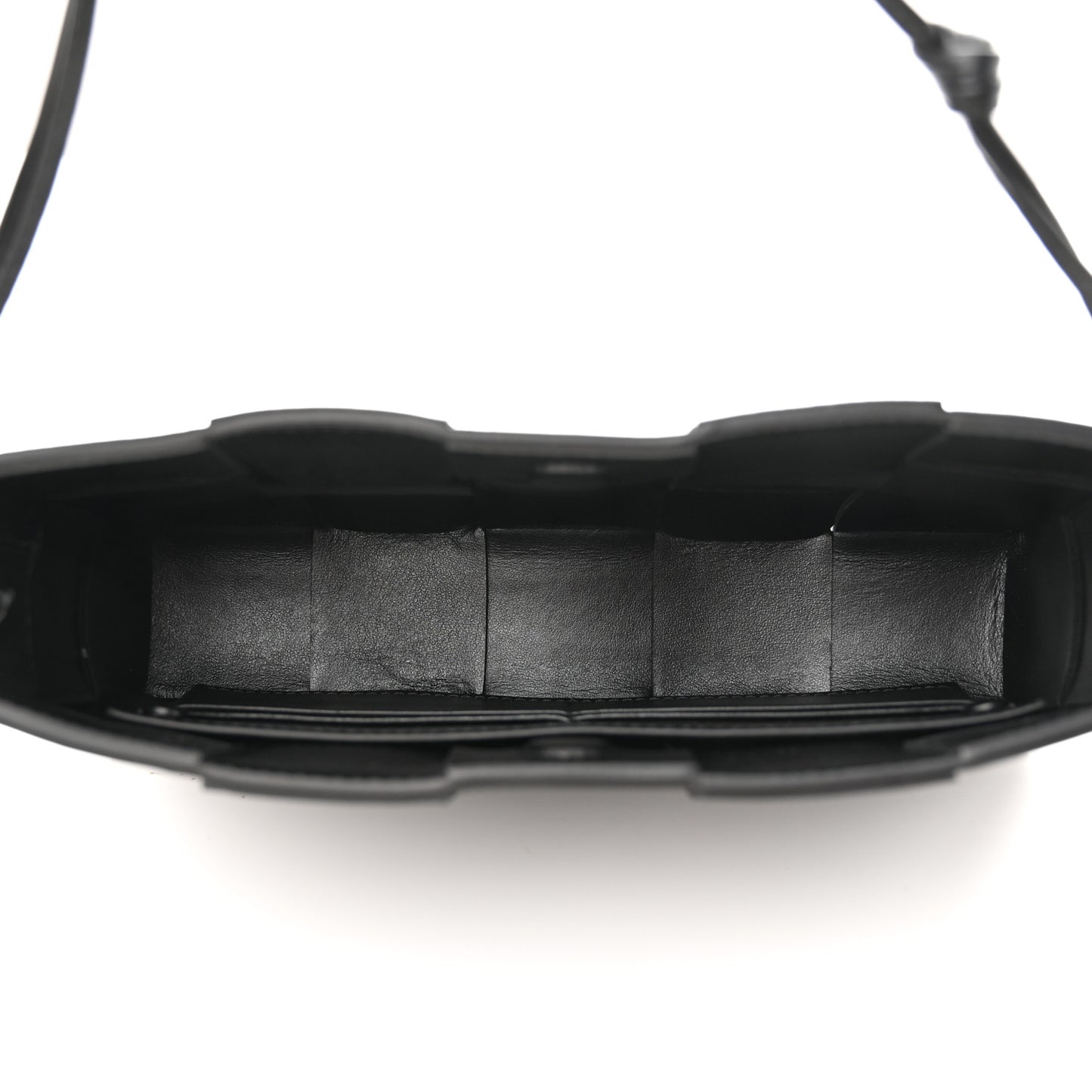 Calfskin Maxi Intrecciato Cassette Pouch On Strap Black