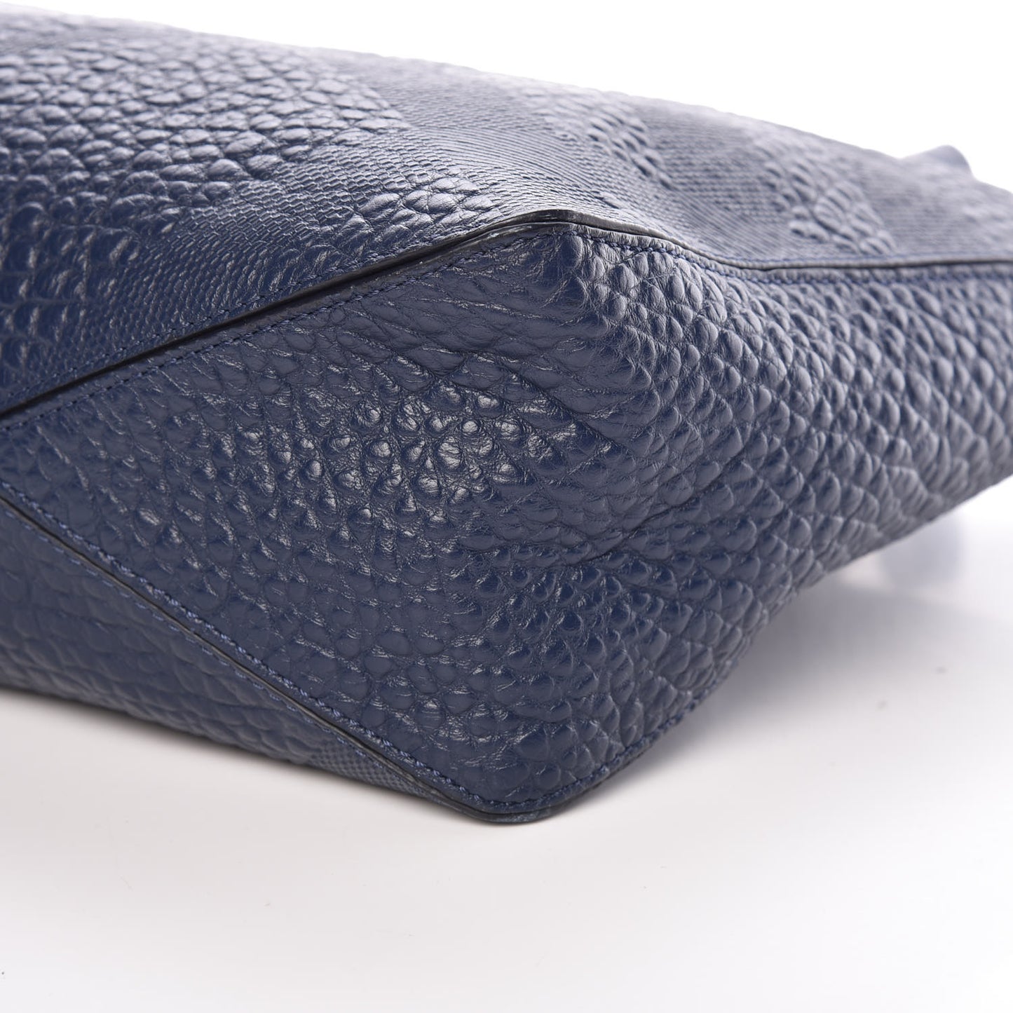 Heritage Grain Check Embossed Medium Dewsbury Tote Blue Carbon