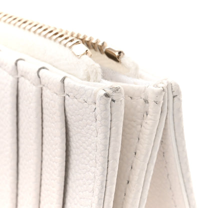 Chanel Caviar Quilted Flap Zip Card Holder White 9 of 10