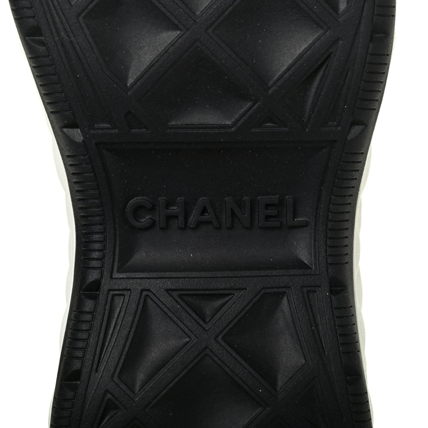 Chanel Fabric Calfskin Suede CC Sneakers 36 Navy Black 6 of 8