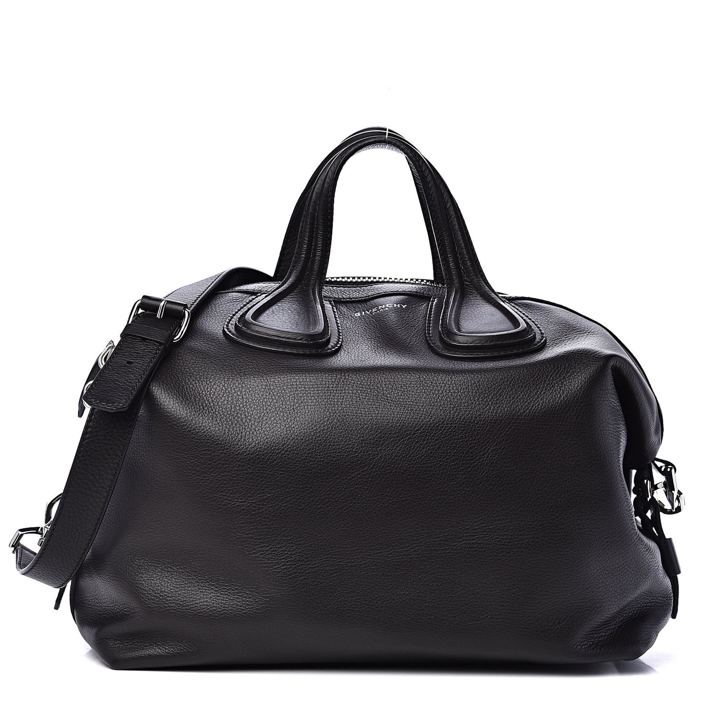 Waxy Grained Calfskin Medium Nightingale Black