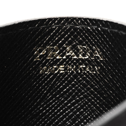 Prada Saffiano Metal Card Holder Black 6 of 7