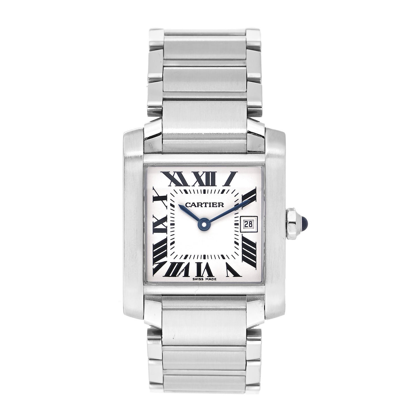 Stainless Steel 25mm Tank Francaise Quartz Watch