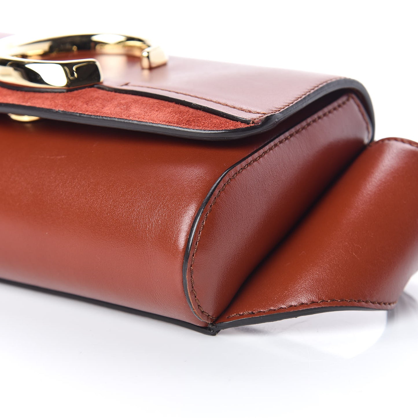 Calfskin Suede C Belt Bag Sepia Brown