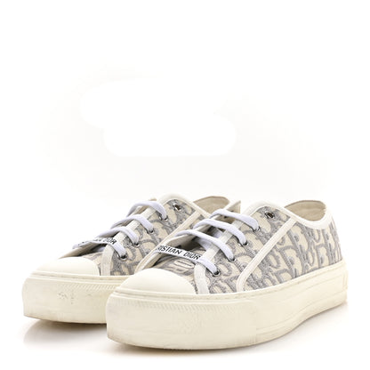 Christian Dior Canvas Oblique Walk'N'Dior Low Top Sneakers 36.5 Grey Stone 4 of 8