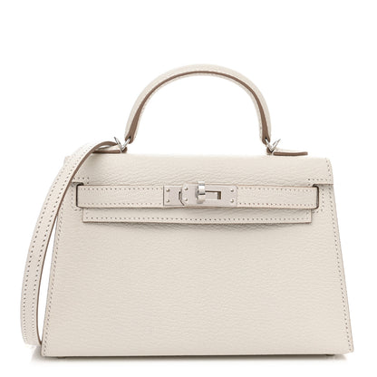 Hermes Chevre Mysore Mini Kelly Sellier 20 Mushroom 1 of 11