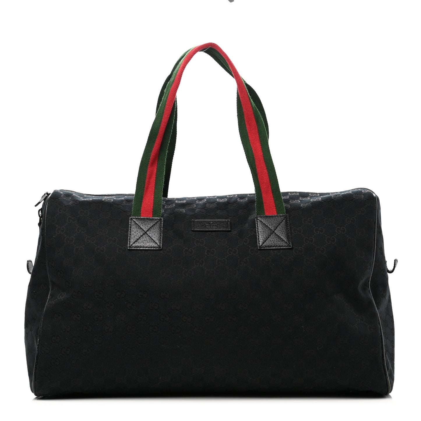 GG Monogram Web Large Collapsible Carry On Duffle Bag Black