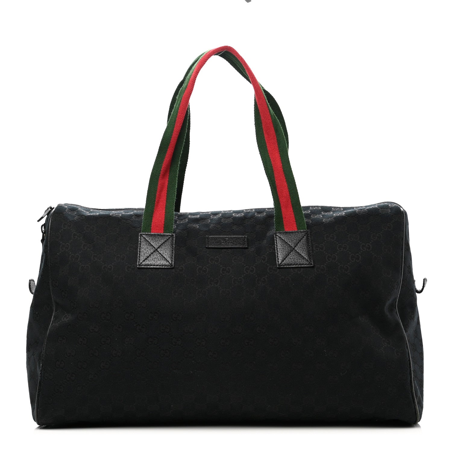 Gucci GG Monogram Web Large Collapsible Carry On Duffle Bag Black 1 of 9