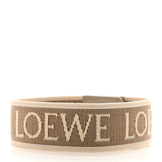 Calfskin Jacquard Anagram Luna Strap Oat