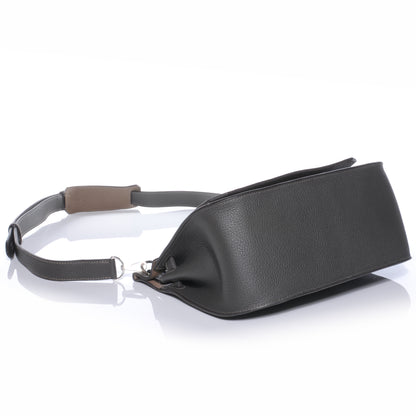 Hermes Taurillon Clemence Eclat Jypsiere 28 Etain and Etoupe 4 of 7