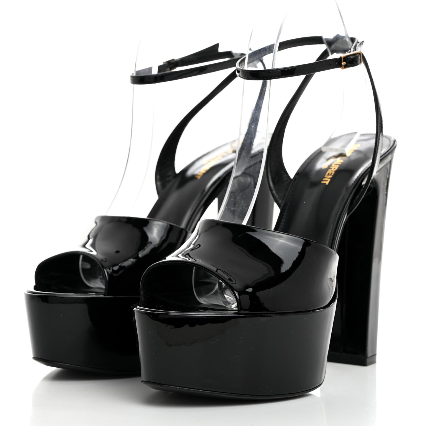 Patent Jodie 95 Platform Sandals 41 Black