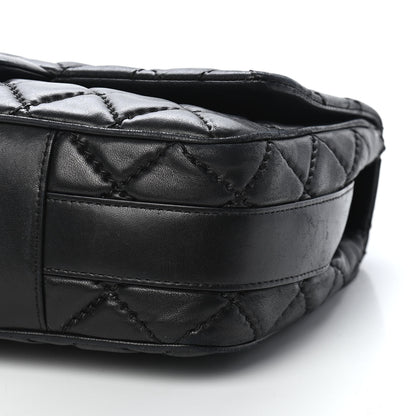 Chanel Lambskin Quilted Jumbo Easy Carry Flap Black 9 of 9