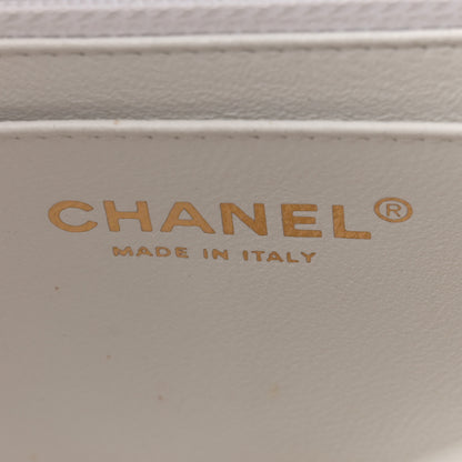 Chanel Lambskin Chevron Quilted Mini Rectangular Flap White 6 of 15