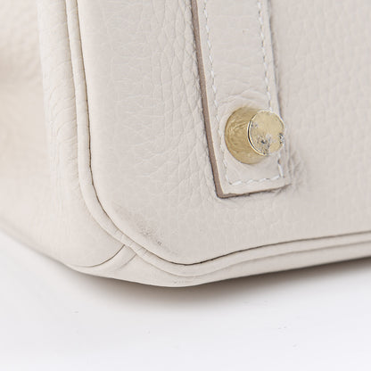 Hermes Taurillon Clemence Birkin 30 Craie 10 of 14
