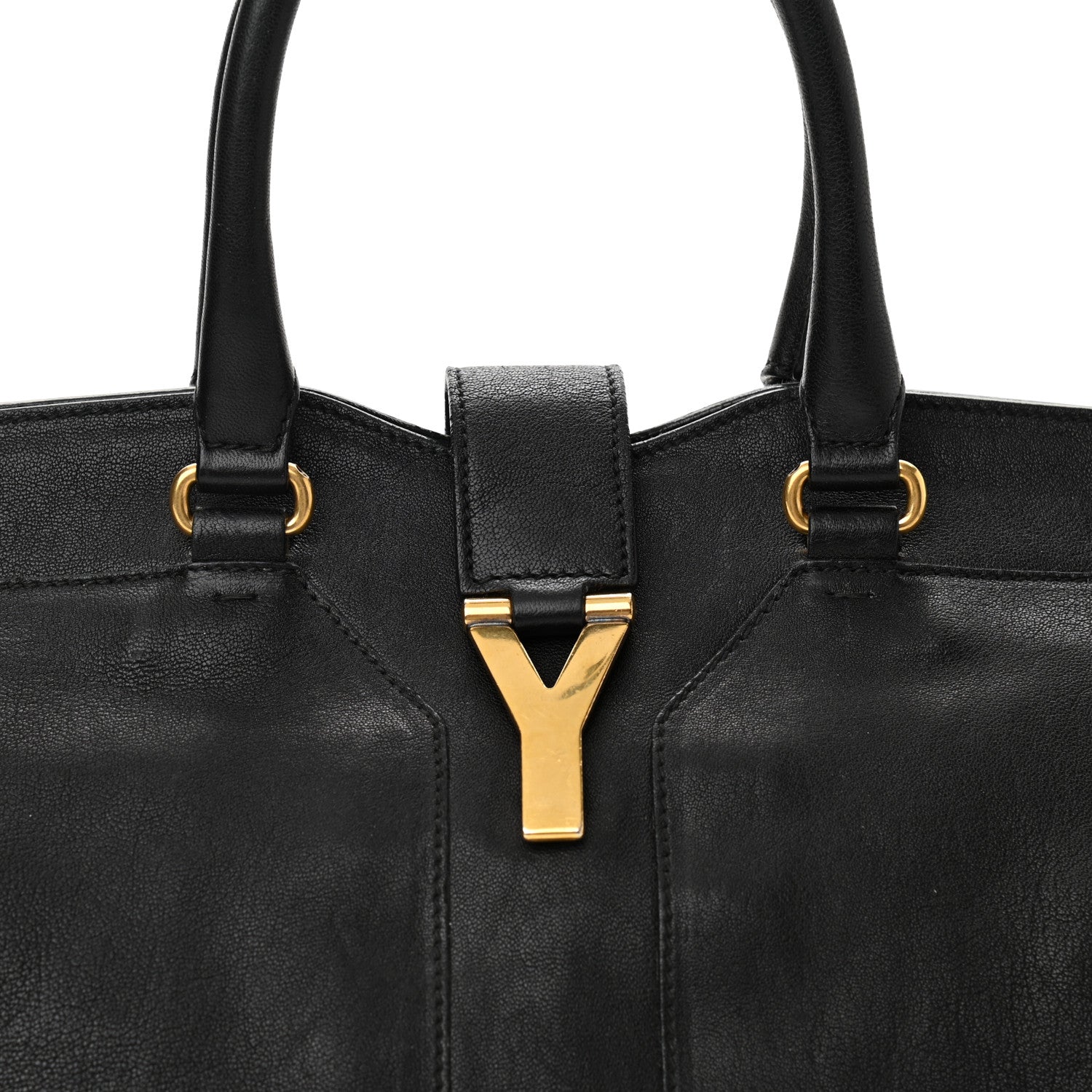 Saint Laurent Sheepskin Medium Cabas ChYc Black 8 of 11