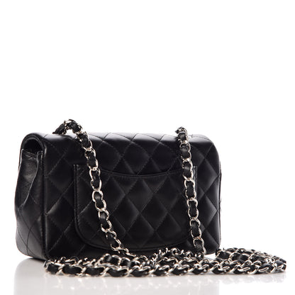 Chanel Lambskin Quilted Mini Rectangular Flap Black 3 of 10