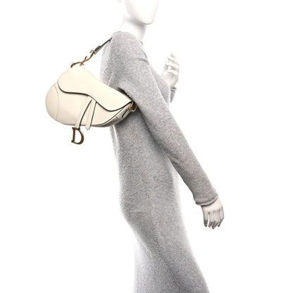 Christian Dior Grained Calfskin Saddle Bag White 2 of 10