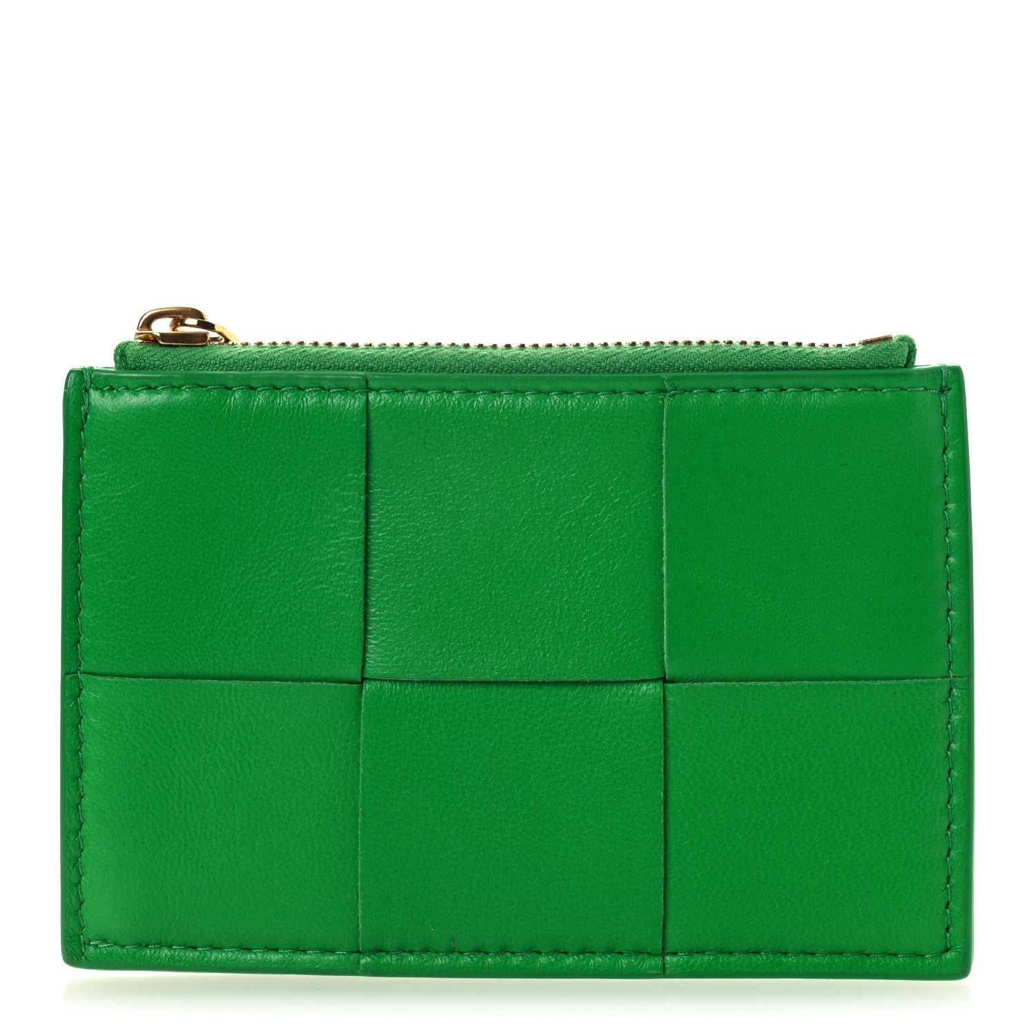 Bottega Veneta Nappa Intreccio Cassette Zipped Card Case Parakeet 1 of 7
