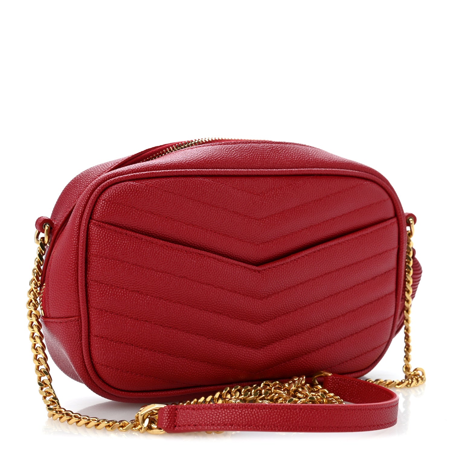 Saint Laurent Grain De Poudre Matelasse Monogram Mini Lou Camera Bag Opyum Red 3 of 12