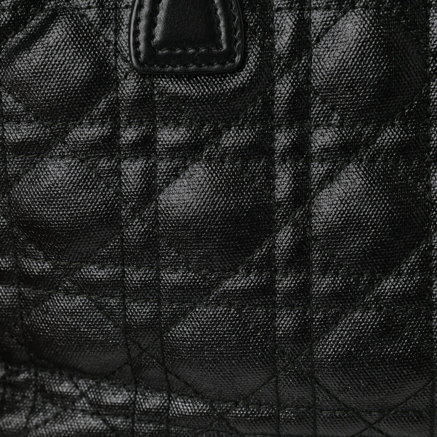 Christian Dior Coated Canvas Cannage Mini Panarea Tote Black 7 of 11