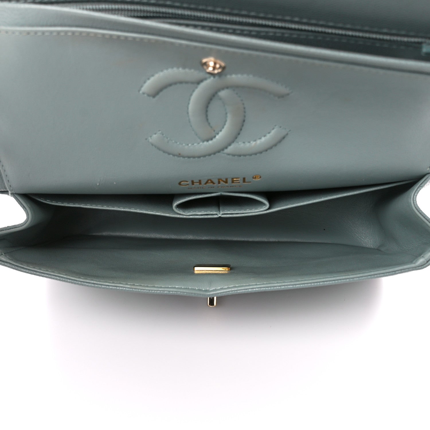 Chanel Caviar Quilted Small Double Flap Grey 5 of 12